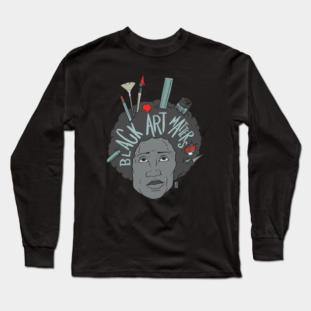 Black Art Matters Long Sleeve T-Shirt by Thomcat23